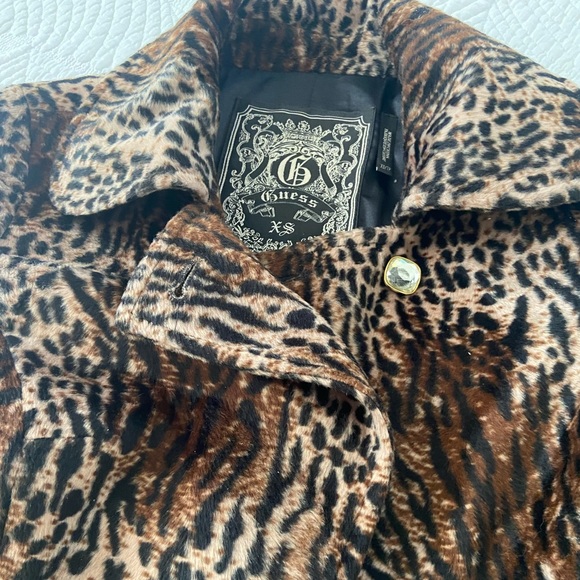 Guess leopard crop jacket…XS - Picture 1 of 4